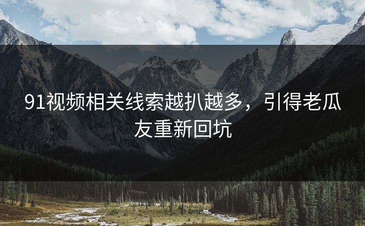 91视频相关线索越扒越多，引得老瓜友重新回坑